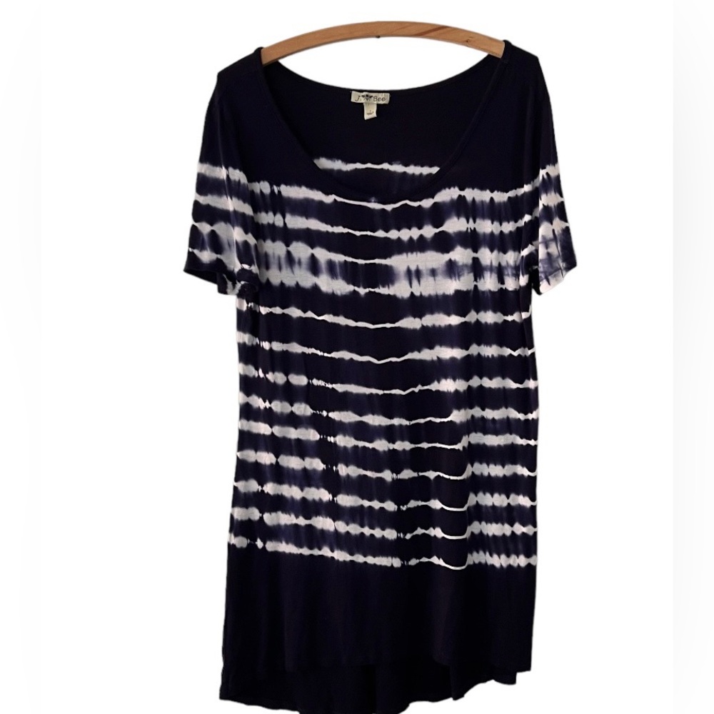J. Bee Tie Dye Dress Navy and White Size Small, Roomy Fit